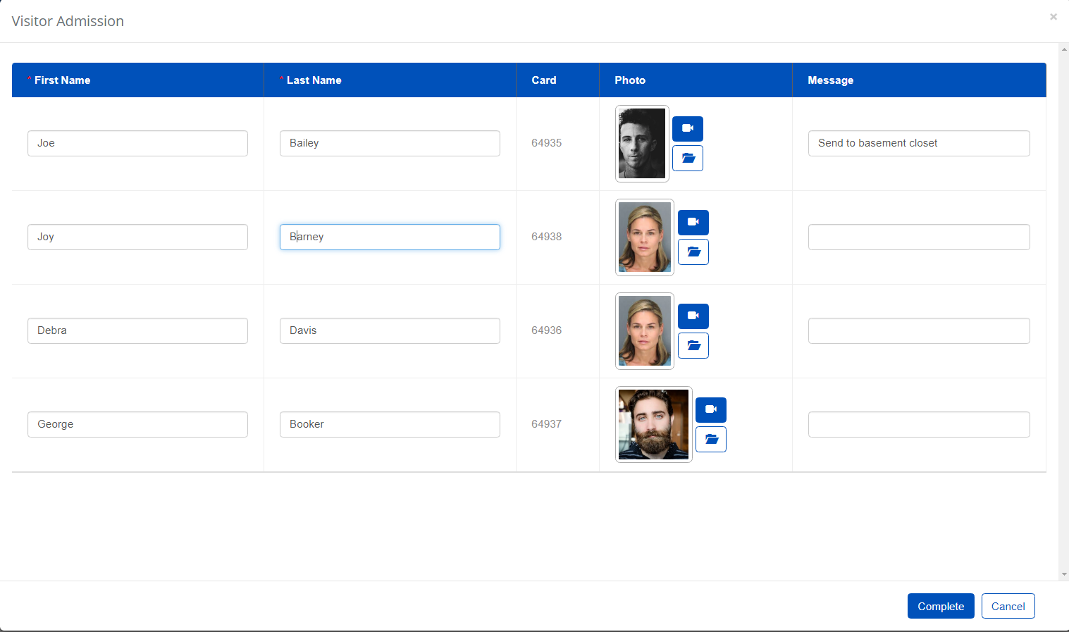 Check In Screen
