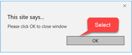 Connect Close Window