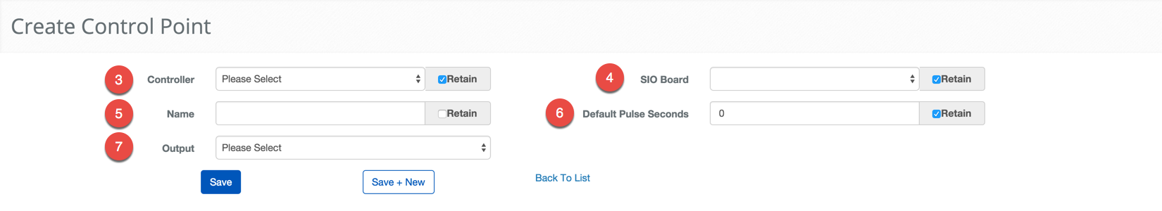 Create Control Point