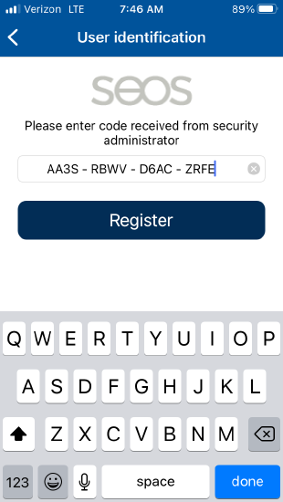 HID Mobile Application Enter Invitation Code