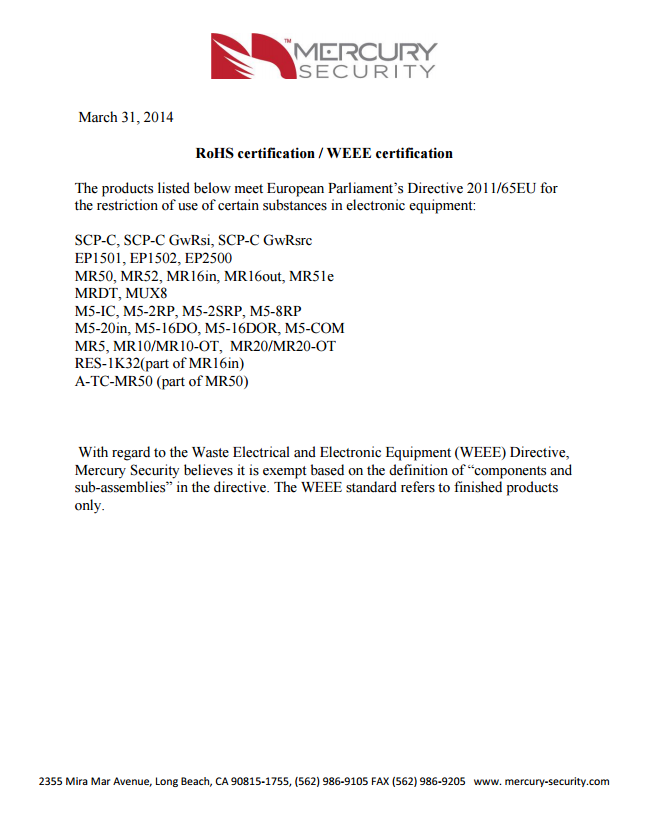 Mercury ROHS Certification.PNG