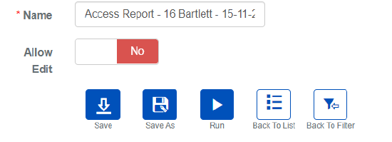 Save Run Buttons