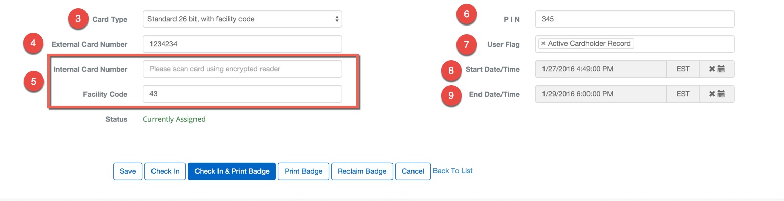 Visitor Card Assignment