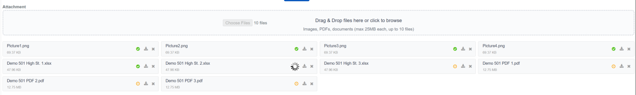 Enhanced attachments panel