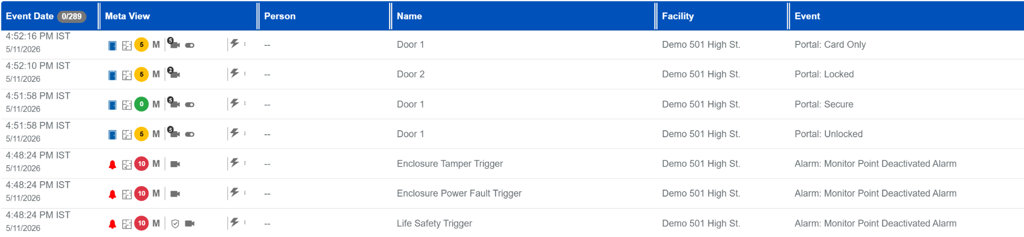 Calculated Risk Score visibility across Events and Alarms